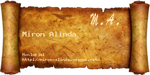 Miron Alinda névjegykártya